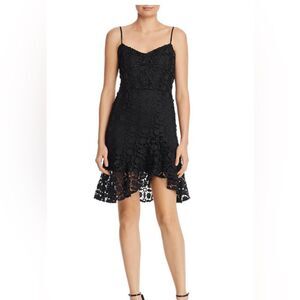 NWT Olivaceous Flounce Lace Dress with Spaghetti Straps in Black Size Medium